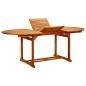 Preview: ARDEBO.de - Gartentisch (150-200)x100x75 cm Massivholz Akazie