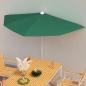 Preview: ARDEBO.de - Halb-Sonnenschirm mit Mast 180x90 cm Grün