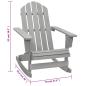 Preview: Garten-Schaukelstuhl Holz Grau
