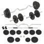 Preview: ARDEBO.de - Langhantel- und Kurzhantel-Set 30 kg