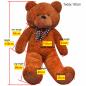 Preview: Weicher XXL-Plüsch-Teddybär Braun 135 cm
