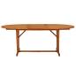Preview: Gartentisch 200x100x75 cm Massivholz Eukalyptus