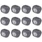 Preview: ARDEBO.de - Outdoor LED-Solarstrahler 12 Stk. Steinform