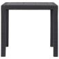 Preview: Gartentisch Braun 79x79x72 cm Kunststoff Rattan-Optik