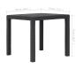 Preview: Gartentisch Braun 79x79x72 cm Kunststoff Rattan-Optik
