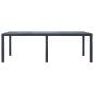 Preview: Gartentisch Anthrazit 220x90x72 cm Kunststoff Rattan-Optik
