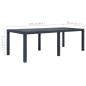 Preview: Gartentisch Anthrazit 220x90x72 cm Kunststoff Rattan-Optik