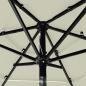 Preview: Sonnenschirm mit Aluminium-Mast 3-lagig Sandfarbe 2 m