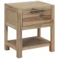 Preview: ARDEBO.de - Nachttisch mit Schublade 40x30x48 cm Akazie Massivholz