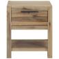 Preview: Nachttisch mit Schublade 40x30x48 cm Akazie Massivholz