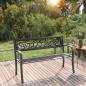 Preview: ARDEBO.de - Gartenbank 125 cm Stahl Schwarz