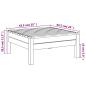 Preview: Gartenhocker Grau Massivholz Kiefer