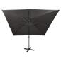 Preview: Ampelschirm mit LED-Beleuchtung 300 cm Anthrazit
