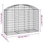 Preview: Gabione mit Hochbogen 150x50x100/120 cm Verzinktes Eisen