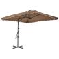 Preview: ARDEBO.de - Sonnenschirm mit Stahl-Mast 250x250 cm Taupe