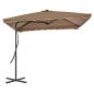 Preview: Sonnenschirm mit Stahl-Mast 250x250 cm Taupe