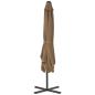 Preview: Sonnenschirm mit Stahl-Mast 250x250 cm Taupe