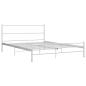 Preview: Bettgestell Weiß Metall 140×200 cm