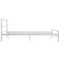 Preview: Bettgestell Weiß Metall 140×200 cm