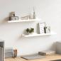 Preview: ARDEBO.de - Bilderleisten 2 Stk. Weiß 60x9x3 cm MDF