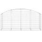 Preview: Gabione mit Hochbogen 200x50x80/100 cm Verzinktes Eisen