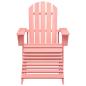 Preview: Adirondack-Gartenstuhl mit Fußteil Massivholz Tanne Rosa