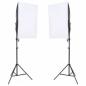 Preview: Fotostudio-Set mit Beleuchtung, Hintergrund und Reflektor