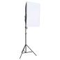Preview: Fotostudio-Set mit Beleuchtung, Hintergrund und Reflektor