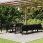 Preview: ARDEBO.de - 9-tlg. Garten-Lounge-Set mit Kissen Aluminium Anthrazit