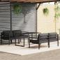 Preview: ARDEBO.de - 5-tlg. Garten-Lounge-Set mit Kissen Aluminium Anthrazit