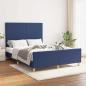 Preview: ARDEBO.de - Bettgestell ohne Matratze Blau 140x200 cm Stoff