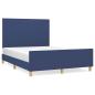 Preview: Bettgestell ohne Matratze Blau 140x200 cm Stoff