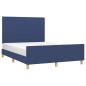 Preview: Bettgestell ohne Matratze Blau 140x200 cm Stoff