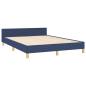 Preview: Bettgestell ohne Matratze Blau 140x200 cm Stoff