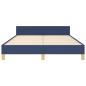 Preview: Bettgestell ohne Matratze Blau 140x200 cm Stoff