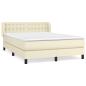 Preview: Boxspringbett mit Matratze Creme 140x200 cm Kunstleder