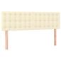 Preview: Boxspringbett mit Matratze Creme 140x200 cm Kunstleder