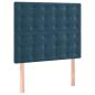 Preview: Boxspringbett mit Matratze Dunkelblau 80x200 cm Samt
