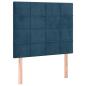 Preview: Boxspringbett mit Matratze Dunkelblau 80x200 cm Samt