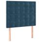 Preview: Boxspringbett mit Matratze Dunkelblau 90x200 cm Samt