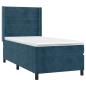 Preview: Boxspringbett mit Matratze & LED Dunkelblau 80x200 cm Samt