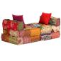 Preview: 3-Sitzer Modularer Pouf Patchwork Stoff