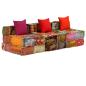 Preview: 3-Sitzer Modularer Pouf Patchwork Stoff