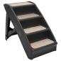 Preview: Hundetreppe Klappbar Schwarz 62x40x49,5 cm