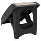 Preview: Hundetreppe Klappbar Schwarz 62x40x49,5 cm