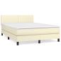Preview: Boxspringbett mit Matratze Creme 140x200 cm Kunstleder