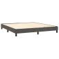 Preview: Boxspringbett mit Matratze Dunkelgrau 160x200 cm Samt