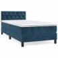 Preview: Boxspringbett mit Matratze Dunkelblau 80x200 cm Samt