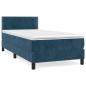 Preview: Boxspringbett mit Matratze Dunkelblau 100x200 cm Samt