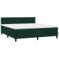 Preview: Boxspringbett mit Matratze Dunkelgrün 160x200 cm Samt
